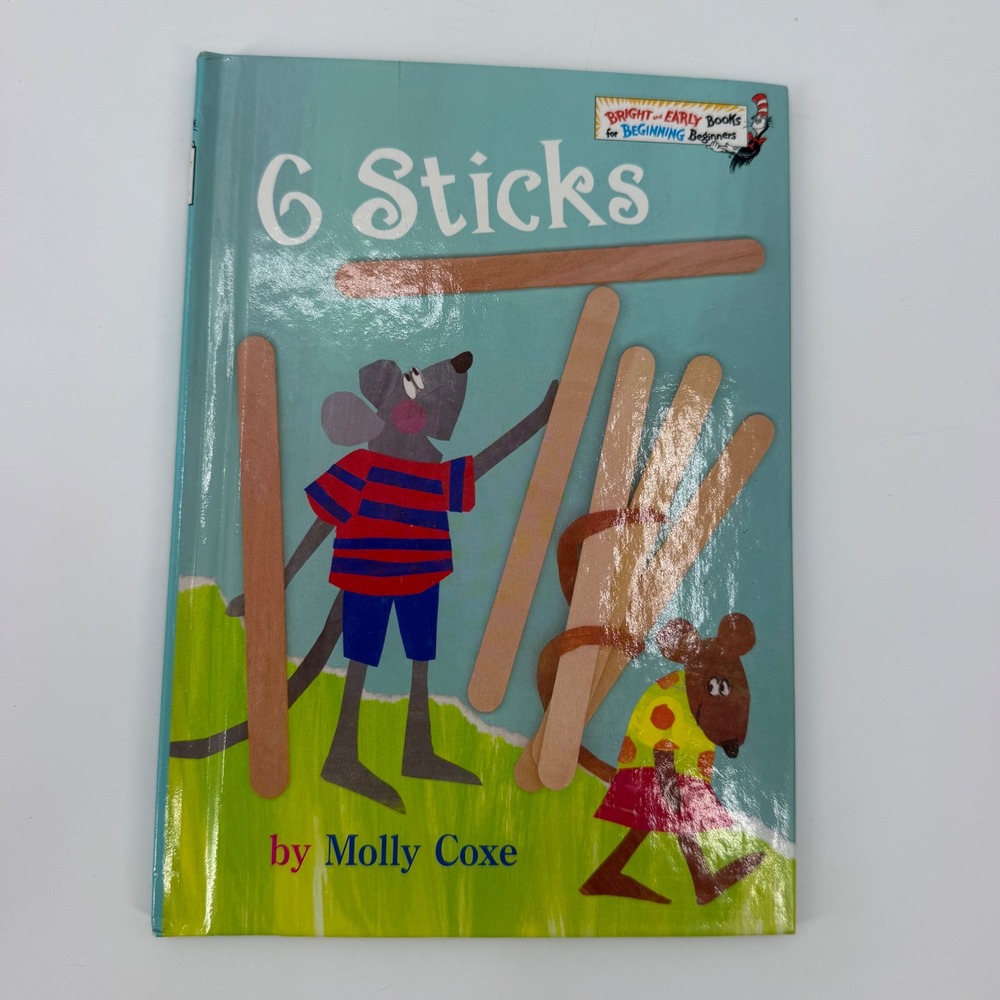 6 Sticks Molly Coxe Grolier Bright Early Beginner Books Vintage Kids Hardcover